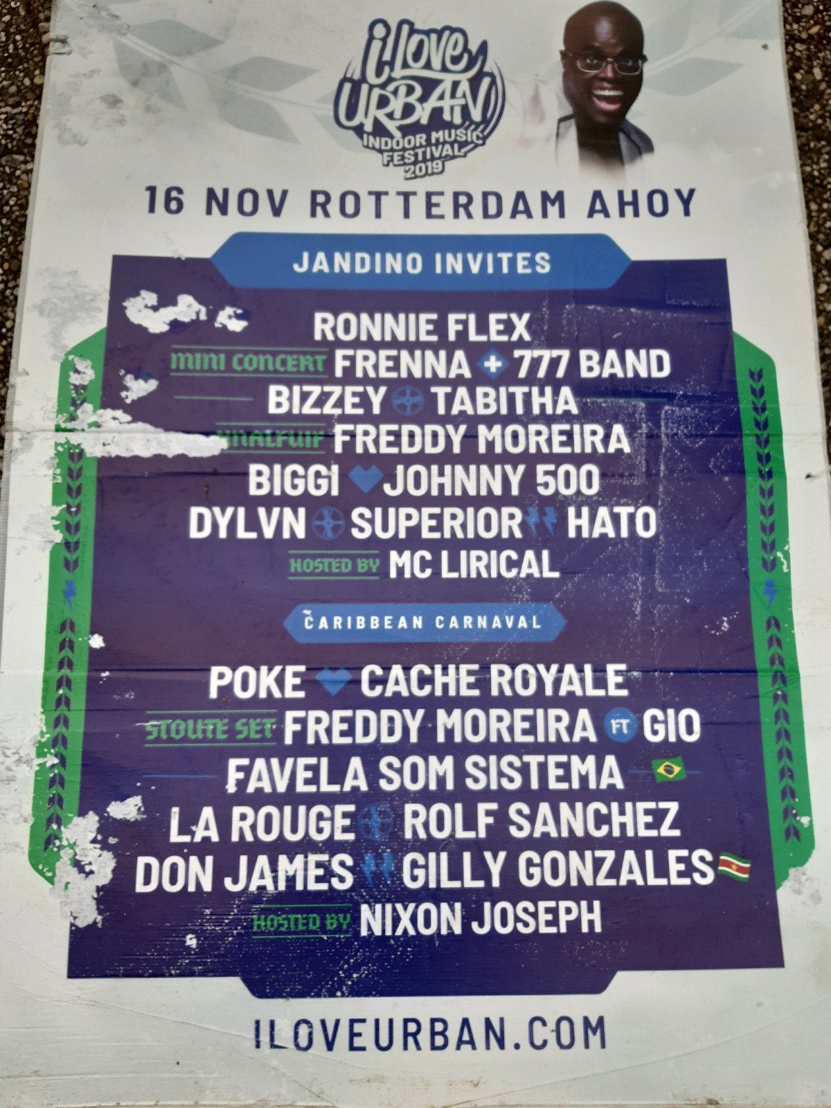 Poster Jandino, Verzamelen, Posters, Gebruikt, Reclame, Deurposter of groter, Rechthoekig Staand, Ophalen of Verzenden