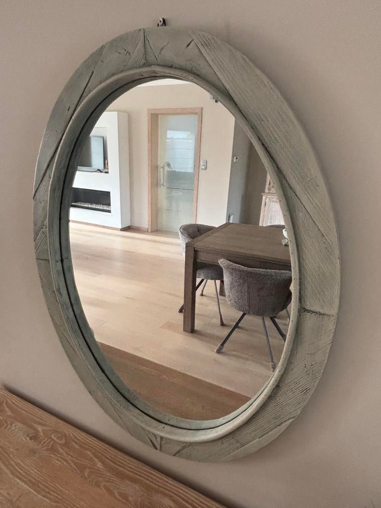 Grote houten spiegel, Ophalen, Nieuw, Ovaal