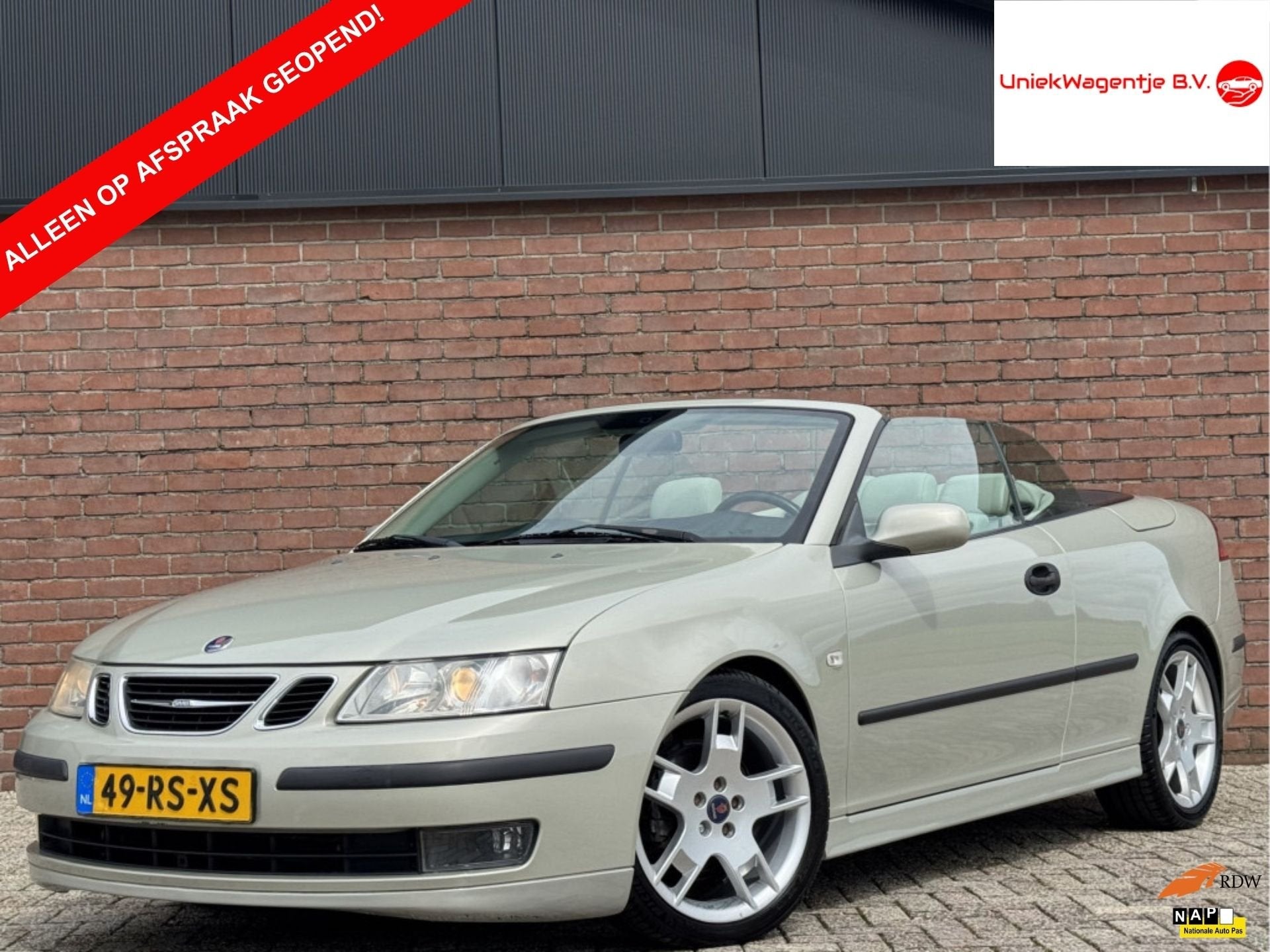 Saab 9-3 Cabrio 1.8T VECTOR | NL-AUTO! | LEDER! | NAVI!, Auto's, Saab, Bedrijf, Te koop, Saab 9-3, ABS, Airbags, Airconditioning