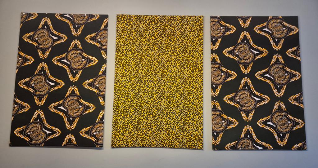 Zelfgemaakt Afrikaans drieluik - groen/geel (3x 115x75cm), Ophalen of Verzenden