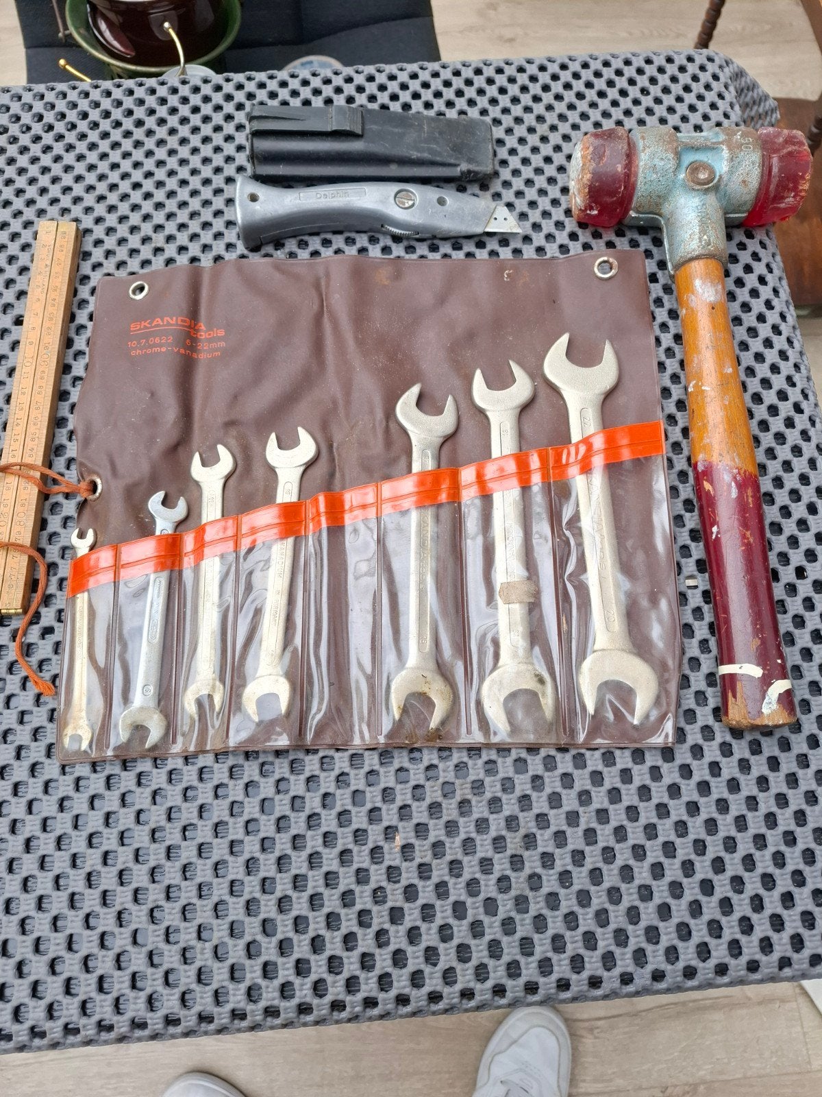 Vintage Gereedschap ,oa Skandia Steeksleutelset 6-22mm chr, Ophalen of Verzenden, Gebruikt, Sleutel/ratel, Skandia