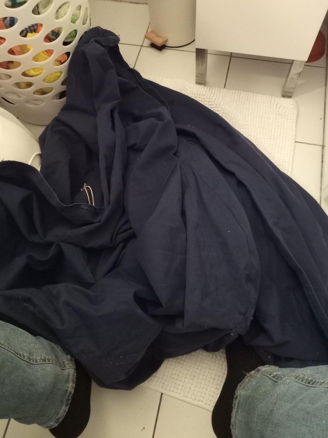 Klippan bekleding donker blauw, Ophalen, Gebruikt, 150 tot 200 cm, Tweepersoons