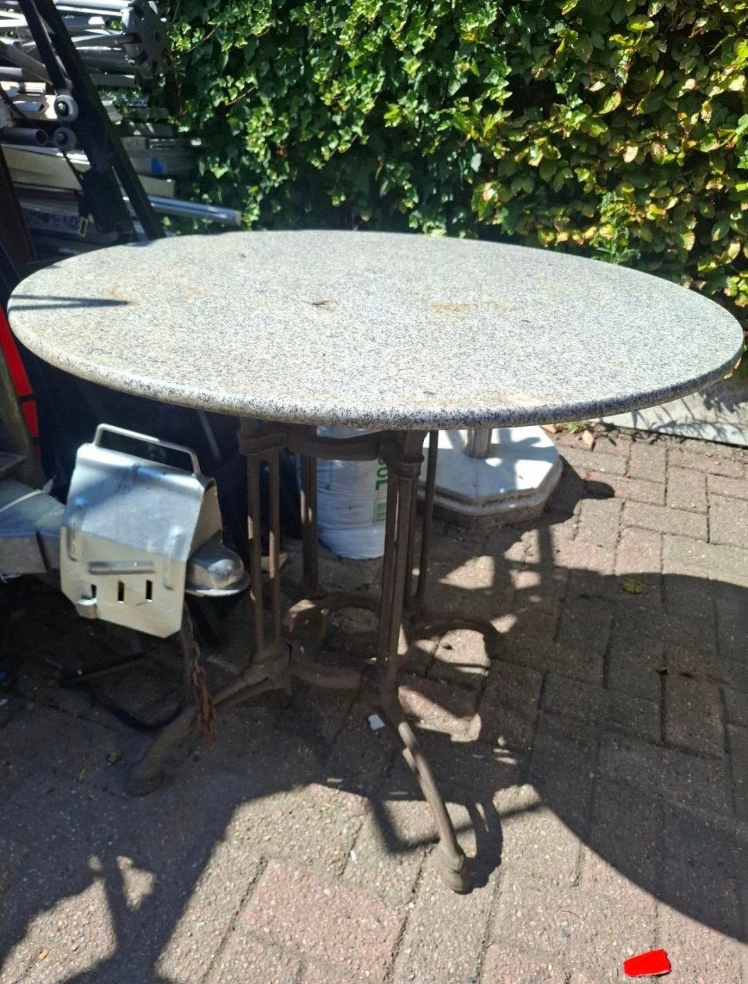 Gietijzeren tafel tuintafel eettafel, Tuin en Terras, Tuintafels, Ophalen, Rond, Metaal