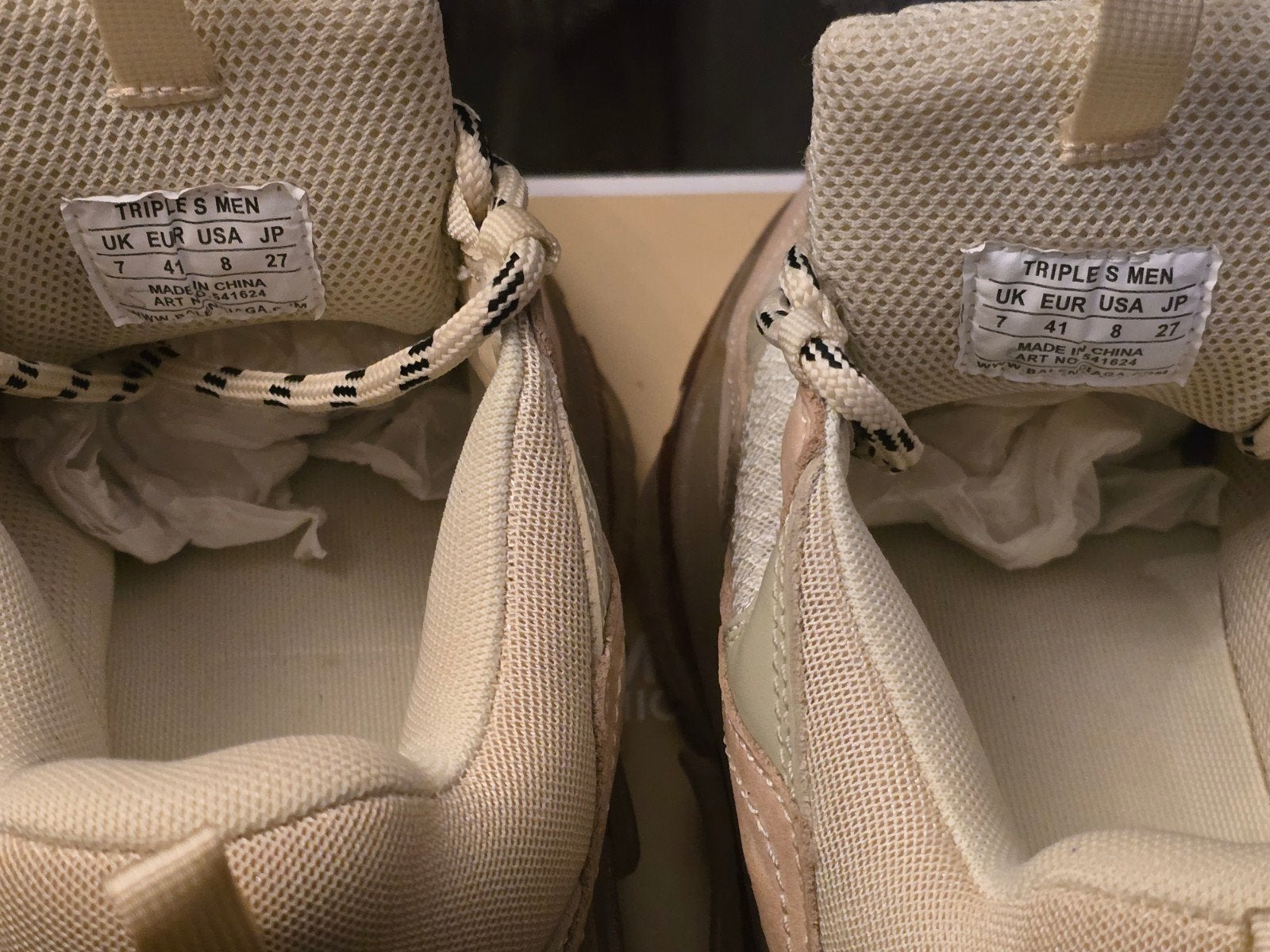 Balenciaga Triple S Clear Sole Sneakers Beige  Nude  Maat 41, Ophalen of Verzenden, Nieuw