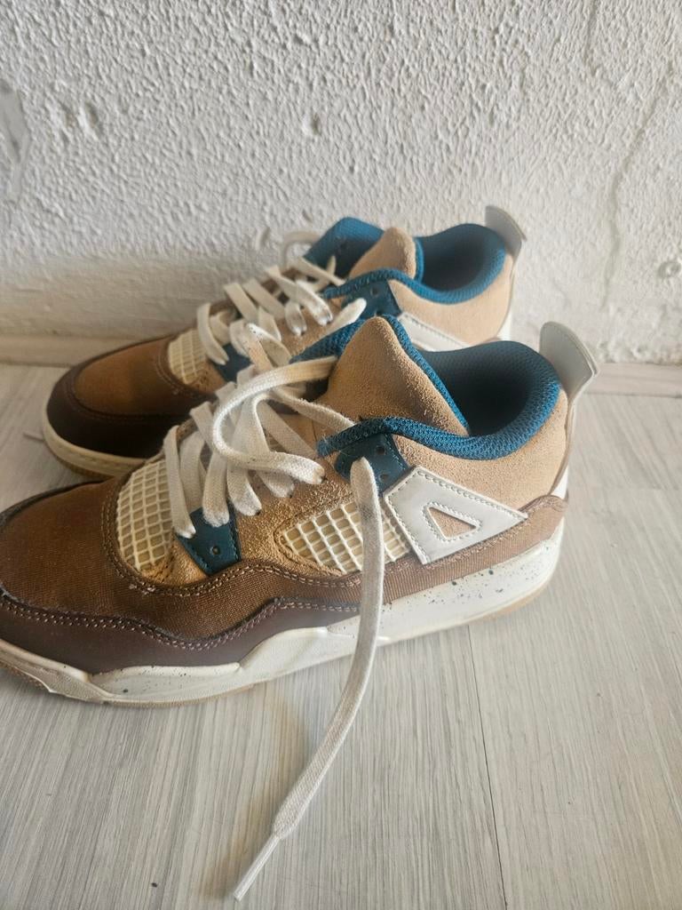 Jordan 4 Retro Travis Scott Cactus Jack Bruin/Blauw, Gebruikt, Ophalen of Verzenden, Jordan, Jongen of Meisje
