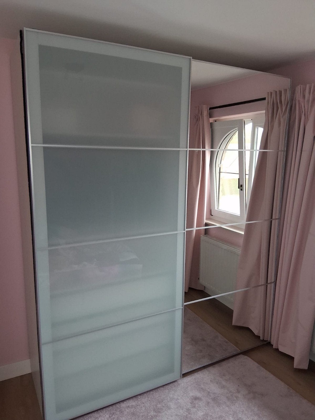 IKEA PAX Schuifdeuren 200 x 236 cm - Spiegels en Matglas, Ophalen, Gebruikt, Modern, functioneel, 200 cm of meer