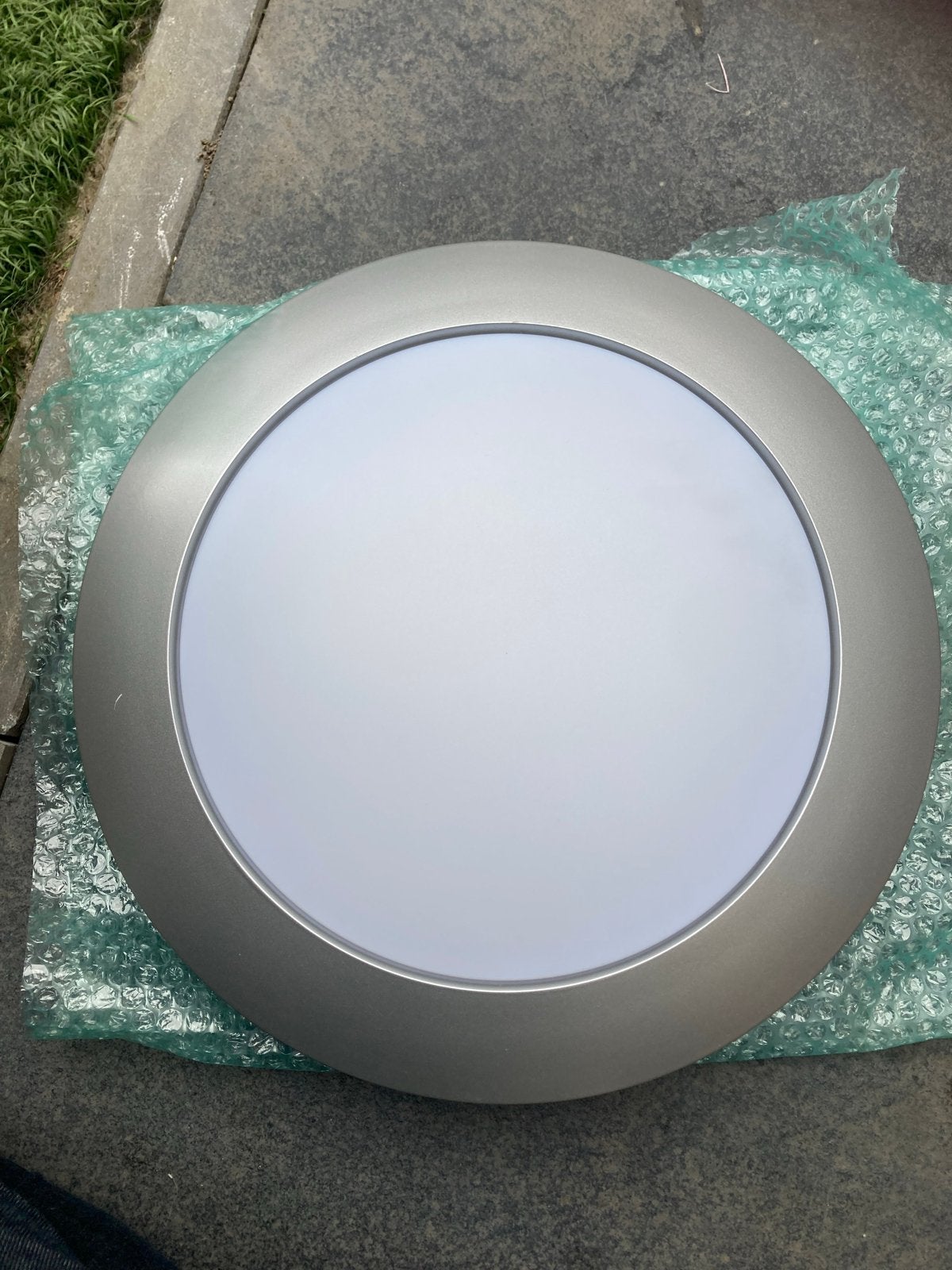 Moderne ronde plafondlamp - Zilverkleurig, Ophalen, Zilver, Modern, LED