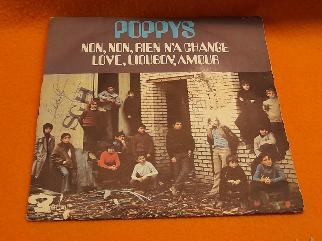 Poppys - Non, non, rien n'a change (Franse persing 1971), Originele persing, Ophalen of Verzenden, Gebruikt, Pop