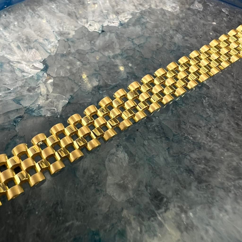 18k gouden armband Rolex schakel italy nieuw, Ophalen of Verzenden, Nieuw, Goud
