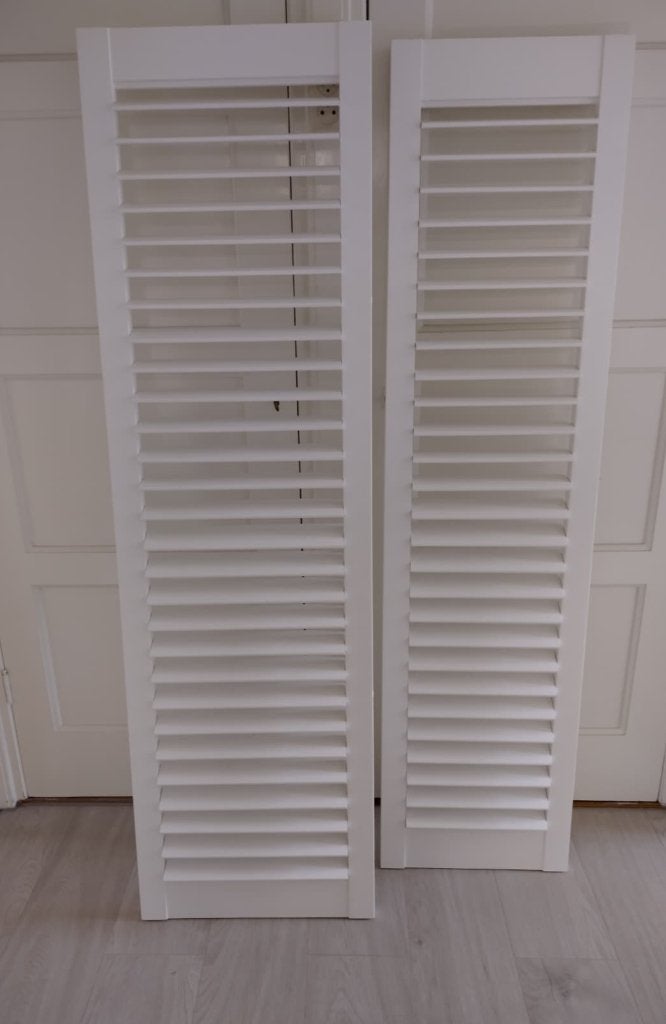 houten shutters wit, Ophalen, Inclusief montageonderdelen, Gebruikt, Wit