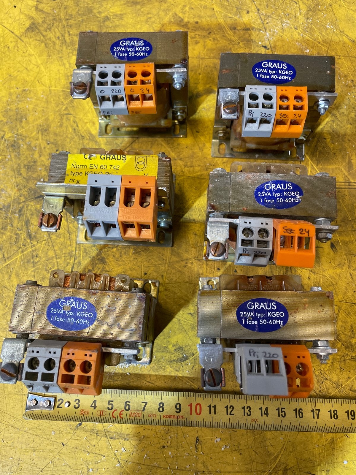 Graus 25VA Transformatoren (6 stuks) - 220V naar 24V, Ophalen, Gebruikt