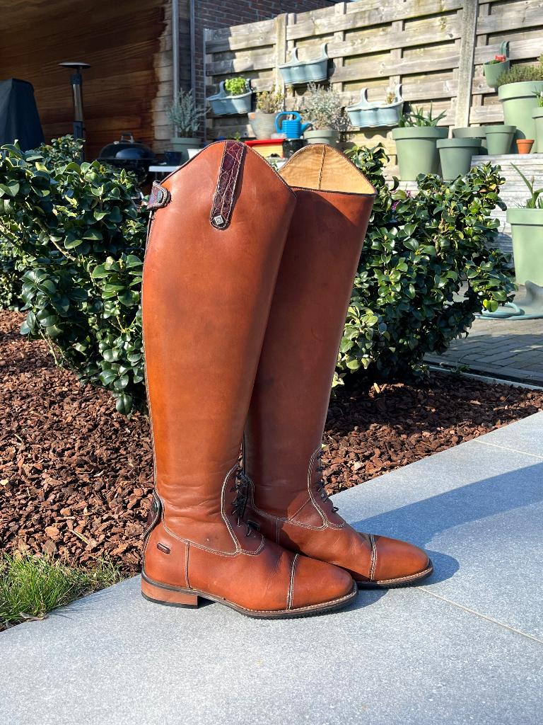 Rijlaarzen De Niro Ottaviano cognac, 39-A-XL, Overige merken, Ophalen of Verzenden, Zo goed als nieuw, Sierdetails