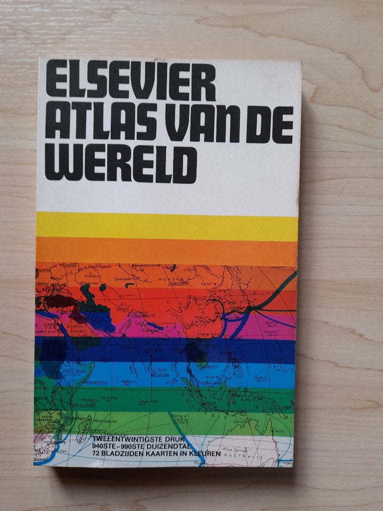ELSEVIER ATLAS VAN DE WERELD 22 STE DRUK, Boeken, Gelezen, Overige atlassen, Ophalen of Verzenden, 1800 tot 2000