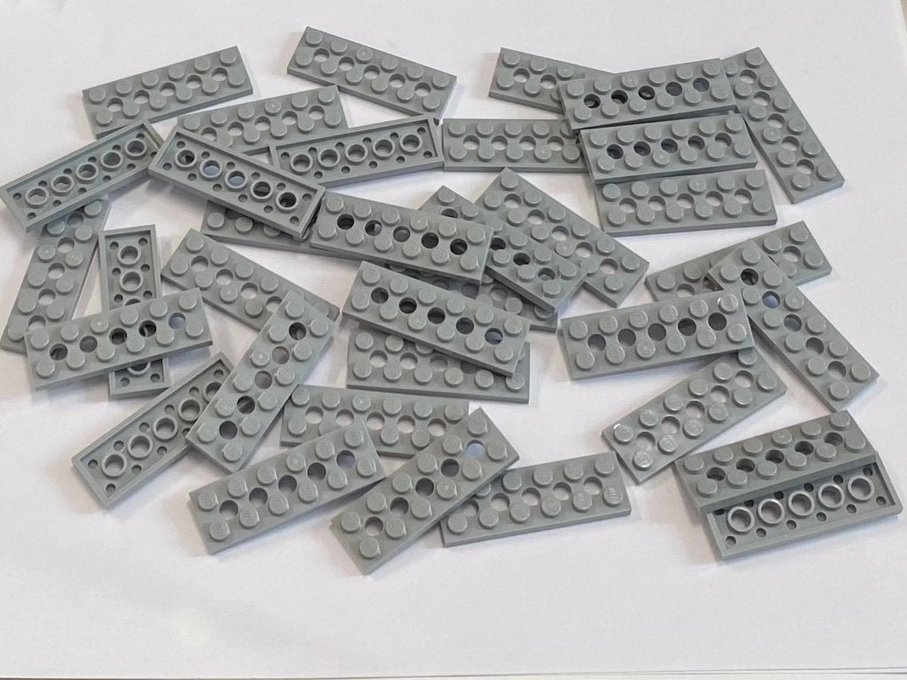 Partij 25x nieuwe licht grijze Lego Technic 2x6 platen