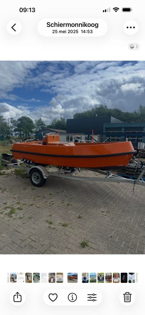 Werkboot. Reddingboot Reddingsloep, Watersport en Boten, Ophalen of Verzenden, Zo goed als nieuw