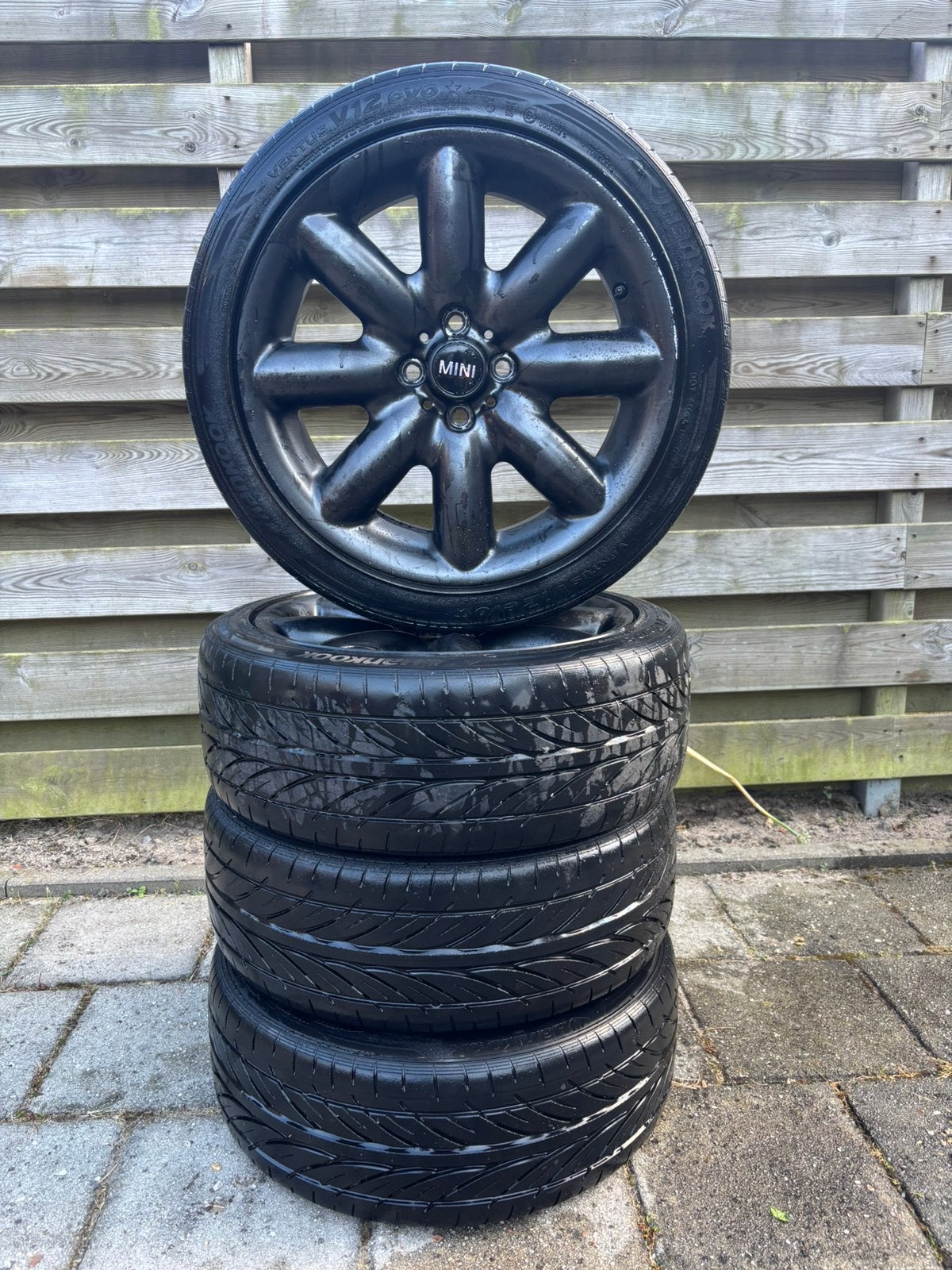 17 inch Mini Cooper velgen 205/45/17, Ophalen, Gebruikt, Mini, Spatbord