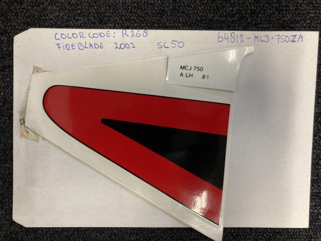 Fireblade cbr954RR bj 2002 sticker topkuip links nieuw, -, -, Nieuw, Ophalen of Verzenden