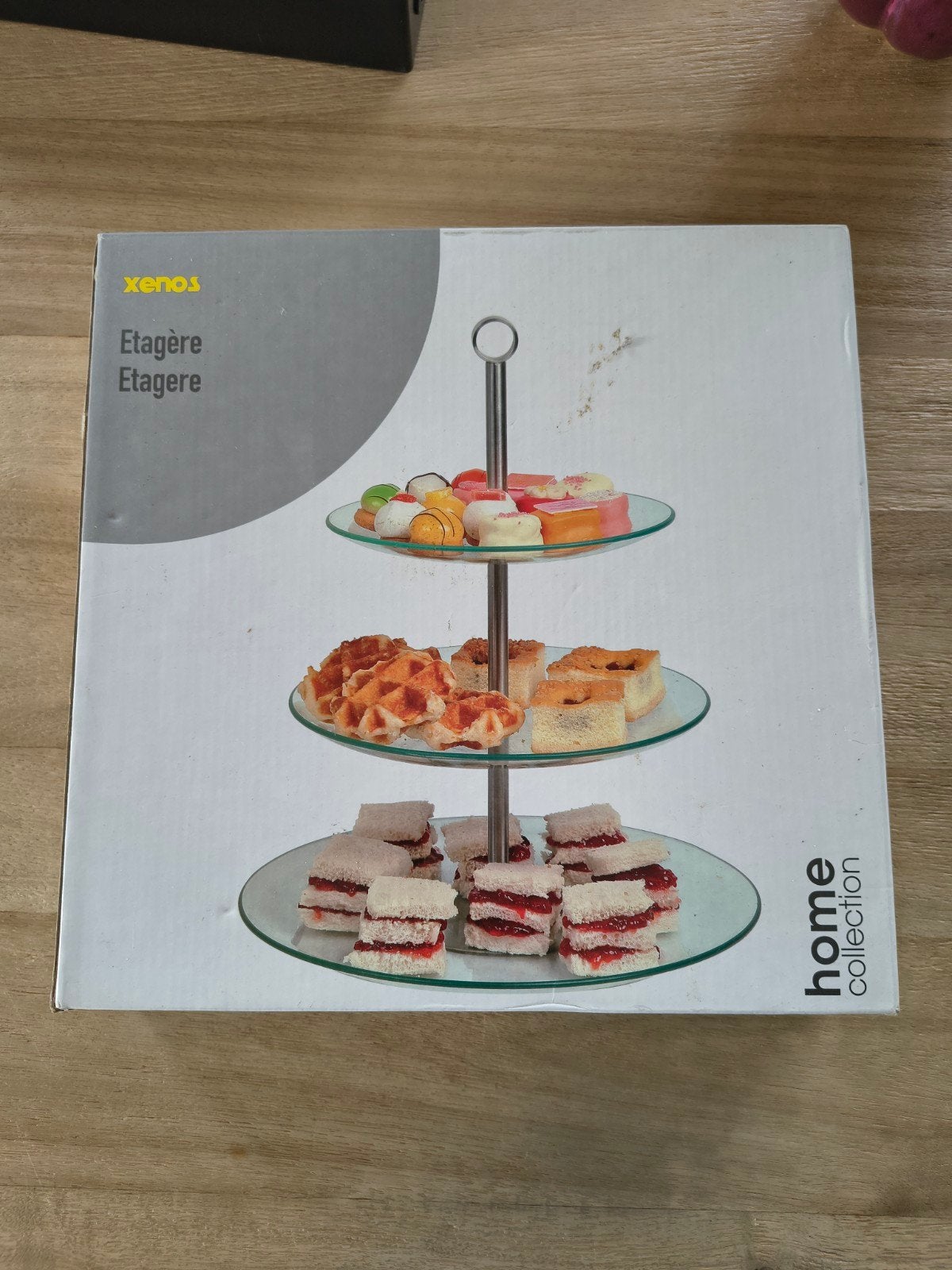 Xenos Etagère - 3-laags glas en metaal, Ophalen of Verzenden, Nieuw, Etagère, Glas