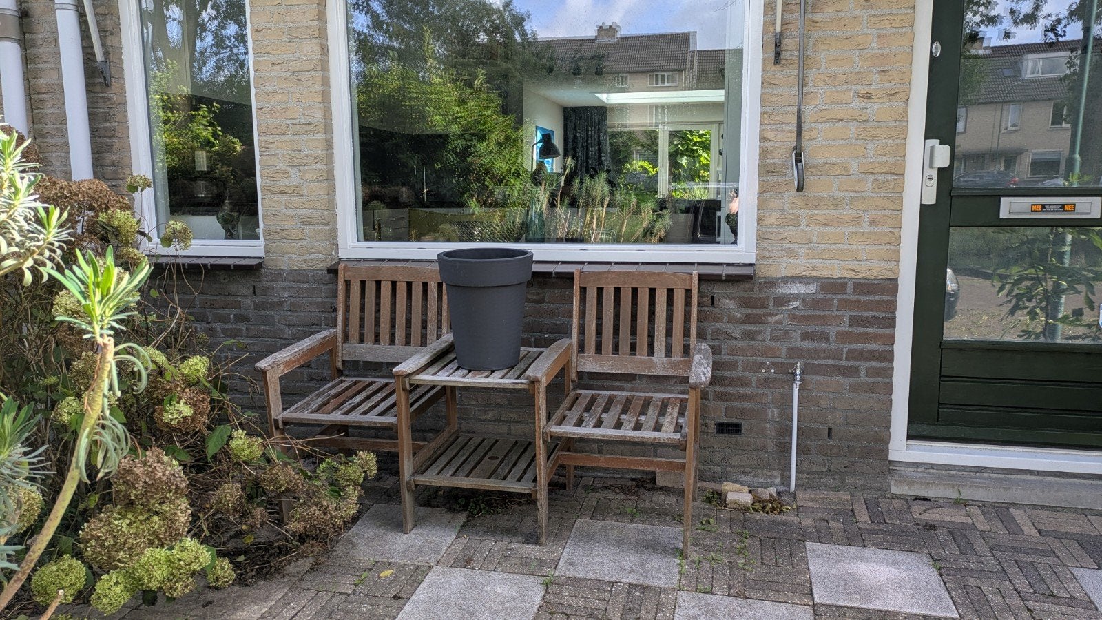 Tuinbank tet-a-tet 160 cm, Tuin en Terras, Tuinsets en Loungesets, Ophalen, Gebruikt, 2 zitplaatsen, Tuinset