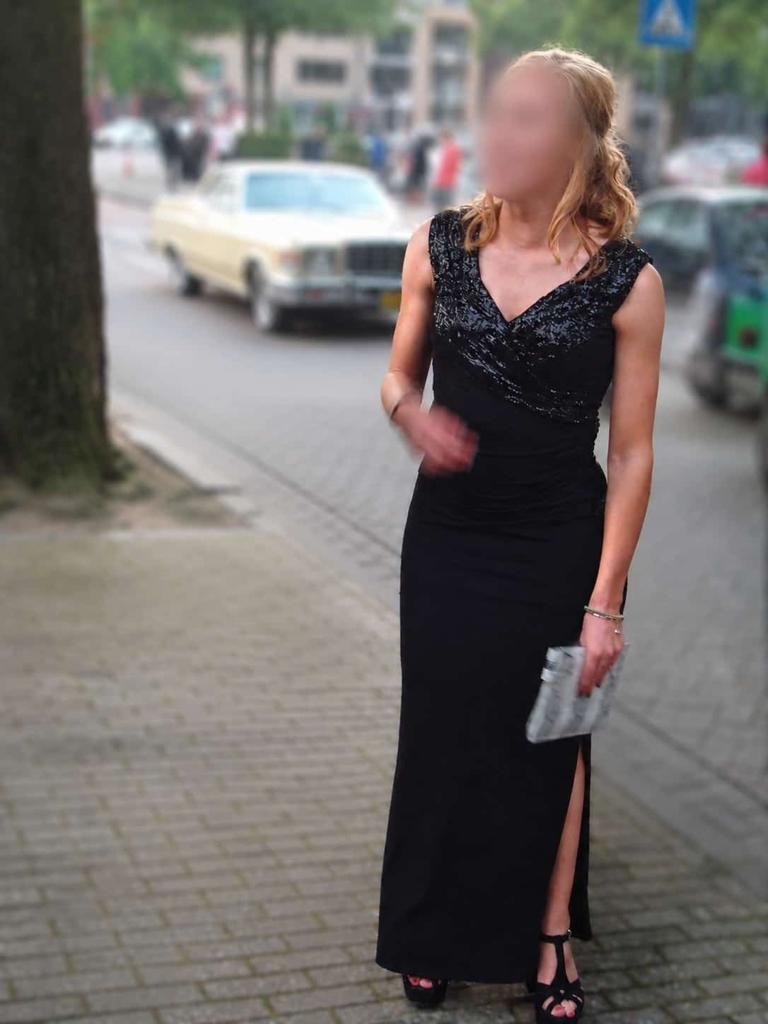 Gala of feest jurk zwart, Galajurk, Zwart, Ophalen of Verzenden, Zo goed als nieuw