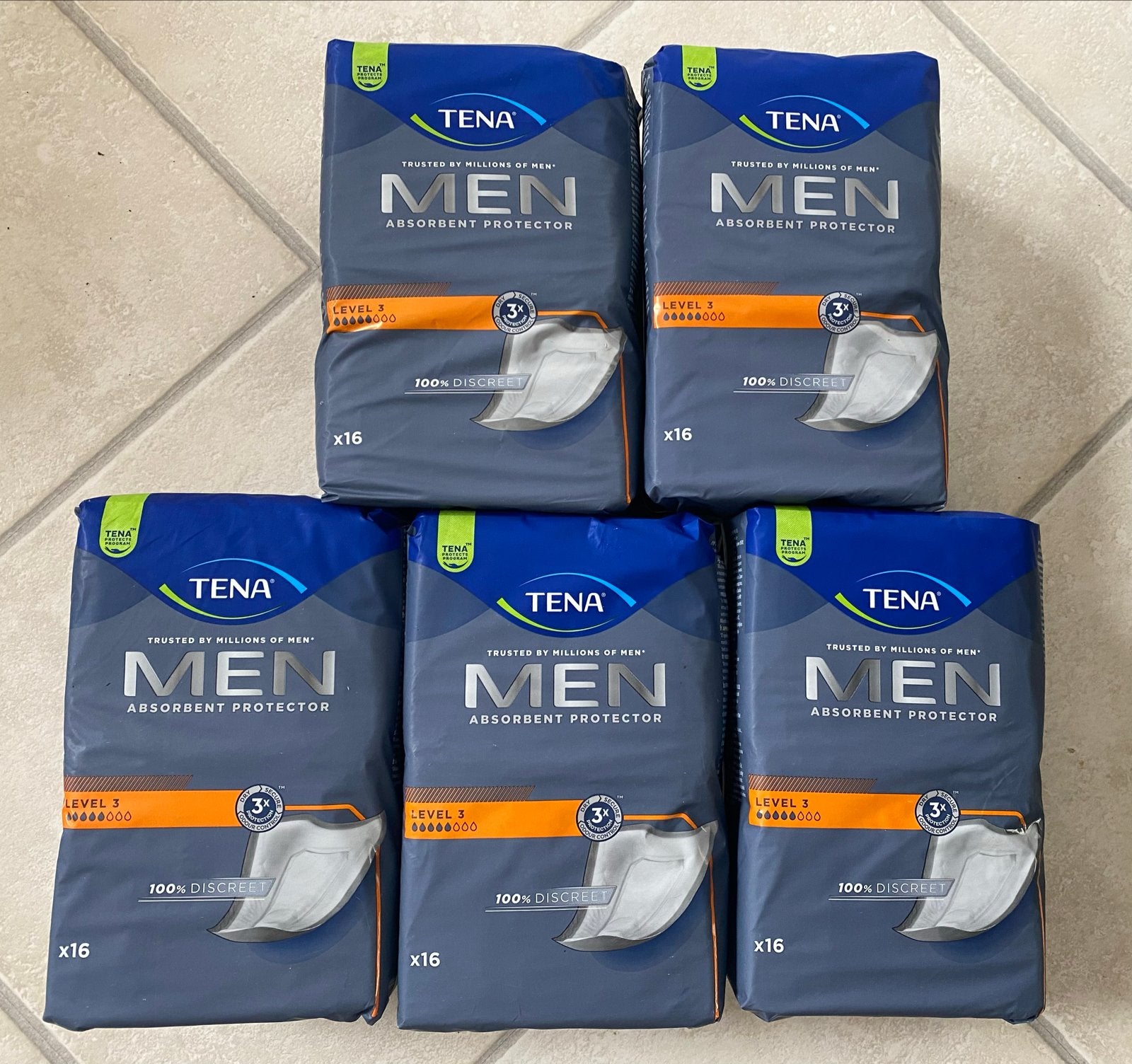 Tena Men 5 pakken, Diversen, Ophalen of Verzenden, Nieuw