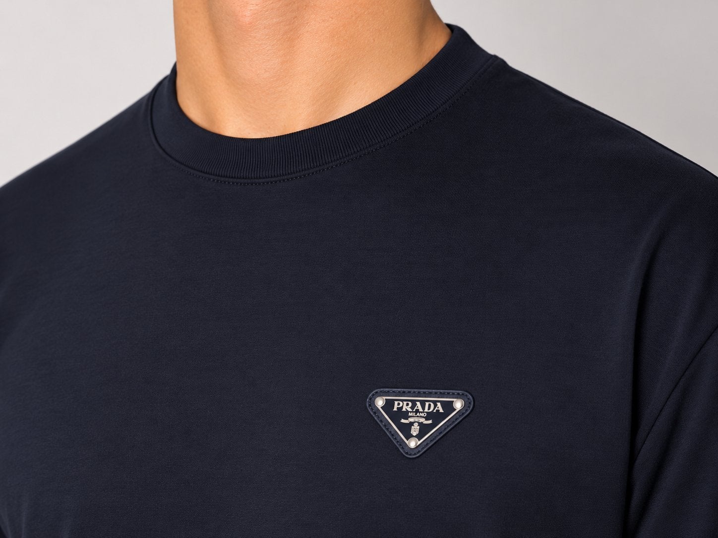 Prada shirt tshirt polo donkerblauw, Ophalen of Verzenden, Zo goed als nieuw, Blauw