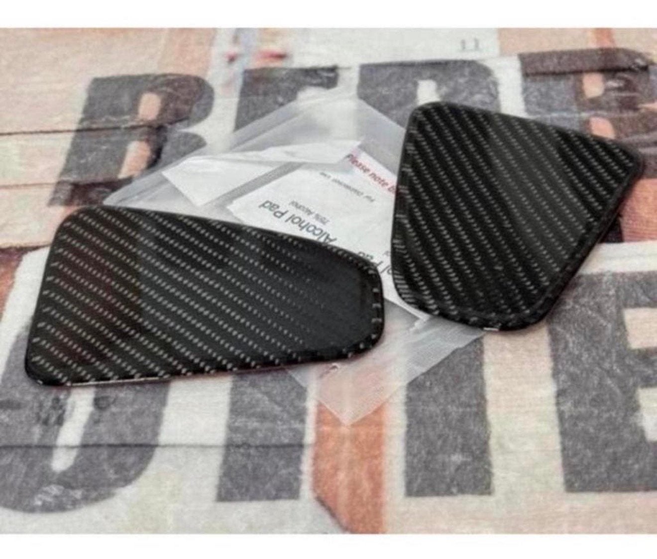 Fiat 500 Abarth 595 Carbon achterlicht cover kap-sticker set, Ophalen of Verzenden, P, P, P