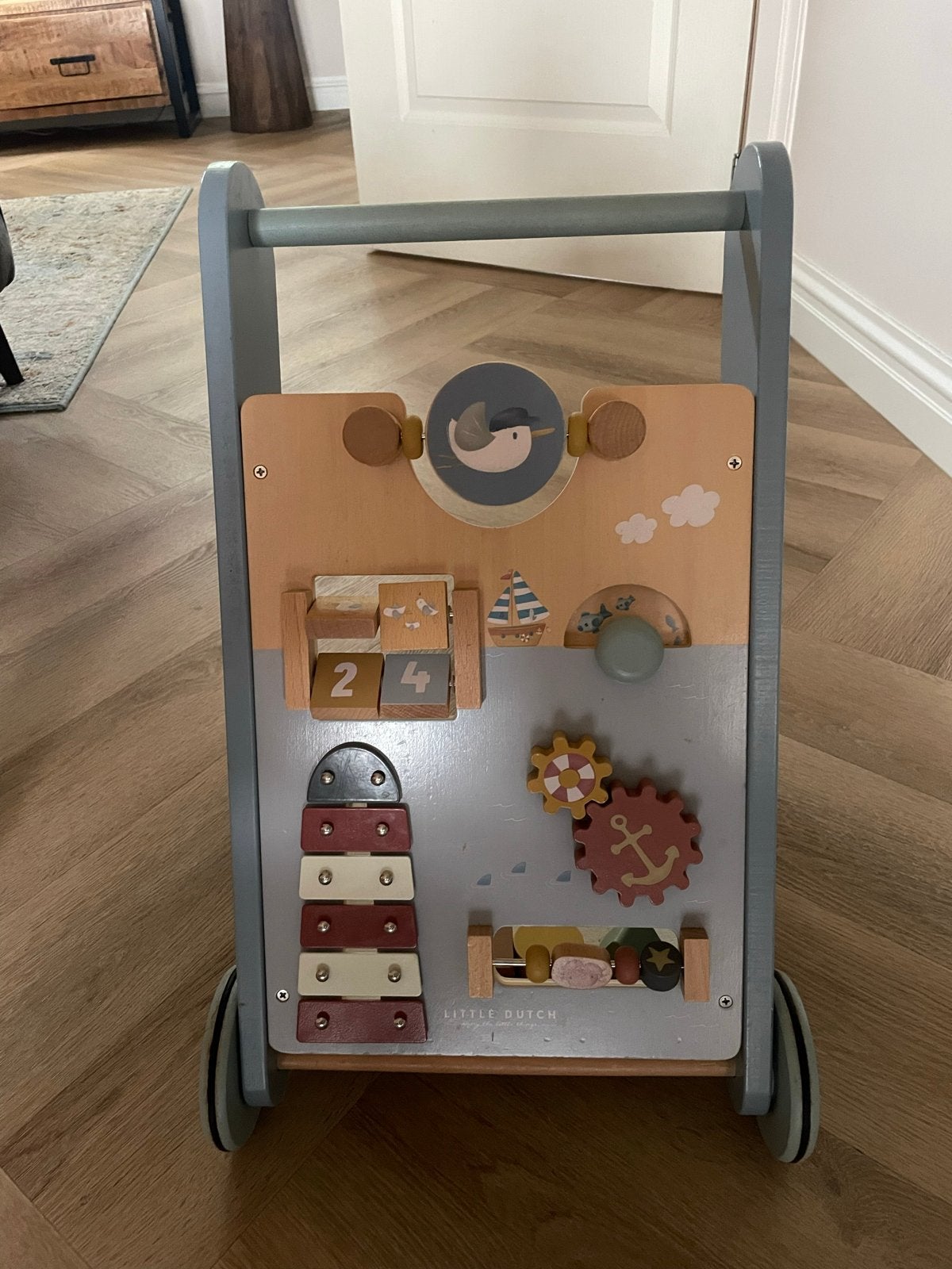 Little Dutch Houten Loopwagen met Activiteiten, Ophalen, Zo goed als nieuw, Overige typen, Met wieltjes