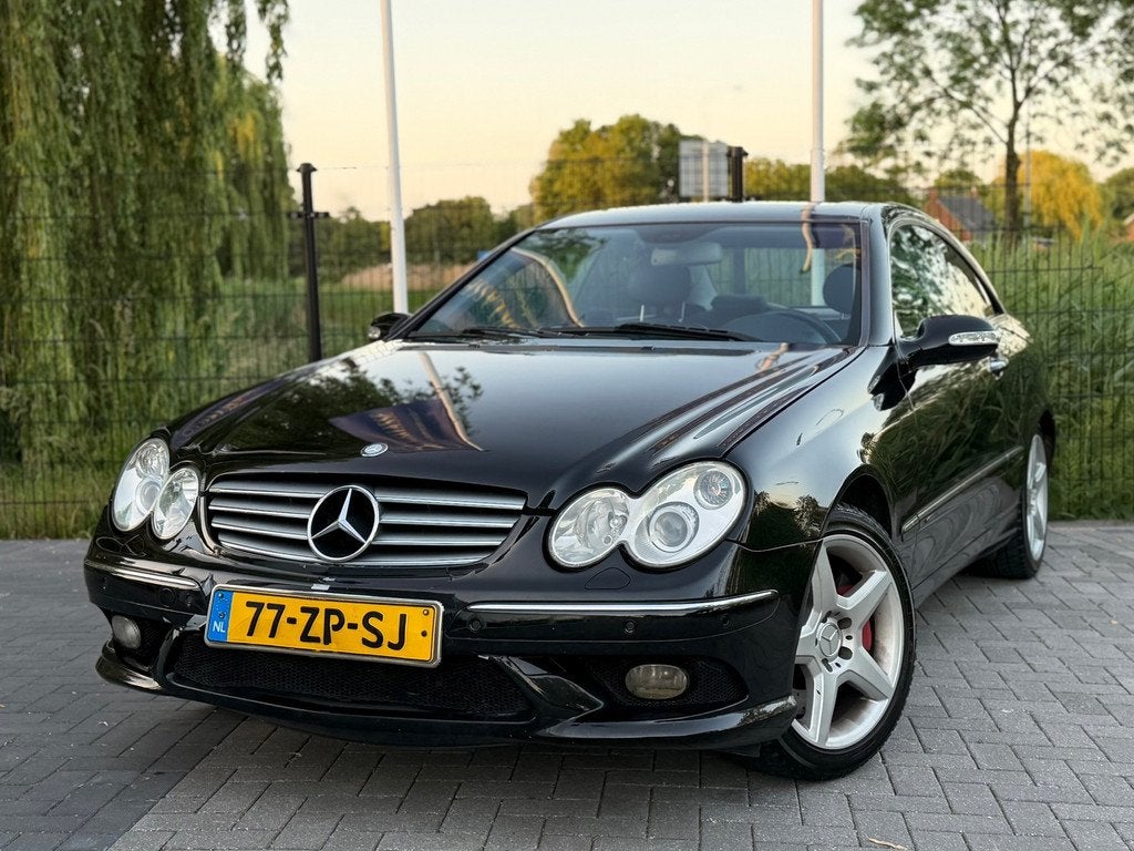Mercedes-Benz CLK-klasse Coupé 500 Avantgarde V8 AUT / CLIM, Achterwielaandrijving, Gebruikt, 4 stoelen, Zwart