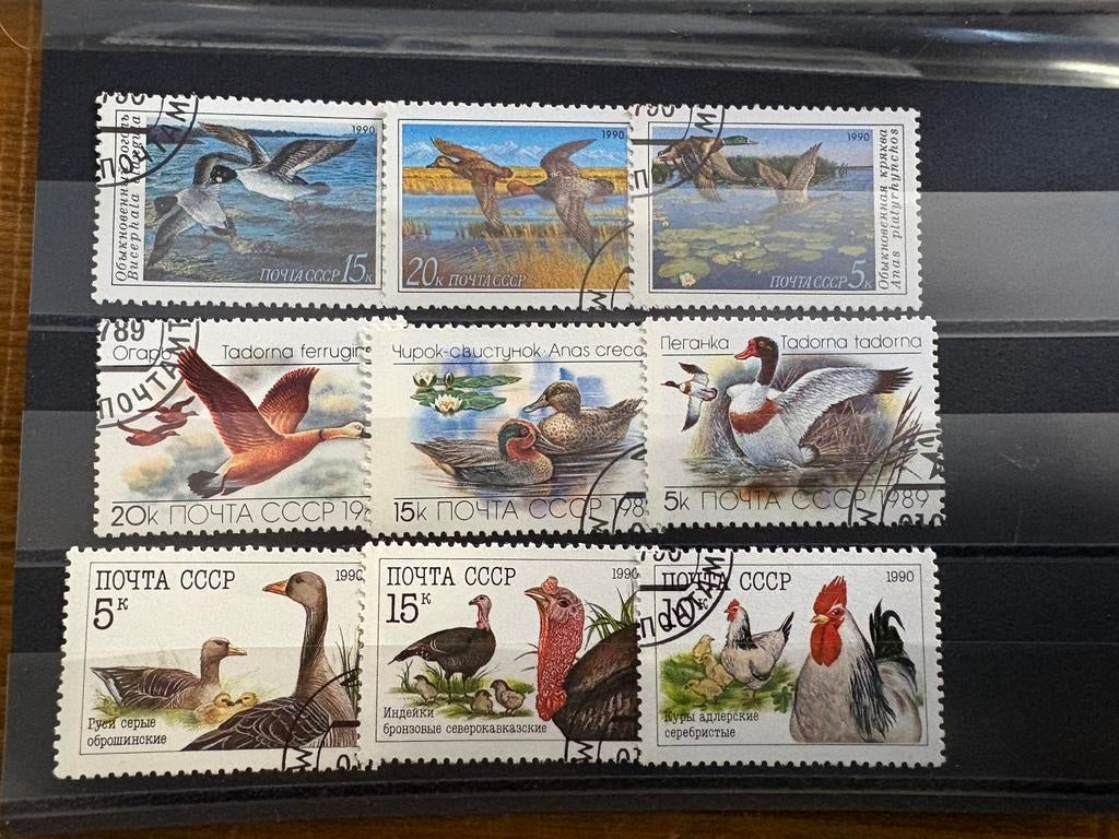 Postzegels Rusland Soviet Unie CCCP - vogels, Ophalen of Verzenden