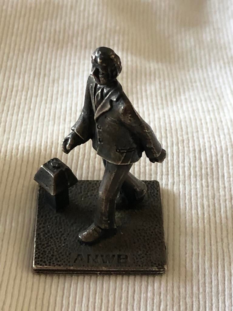 Tinnen beeldje ANWB, Antiek en Kunst, Ophalen of Verzenden