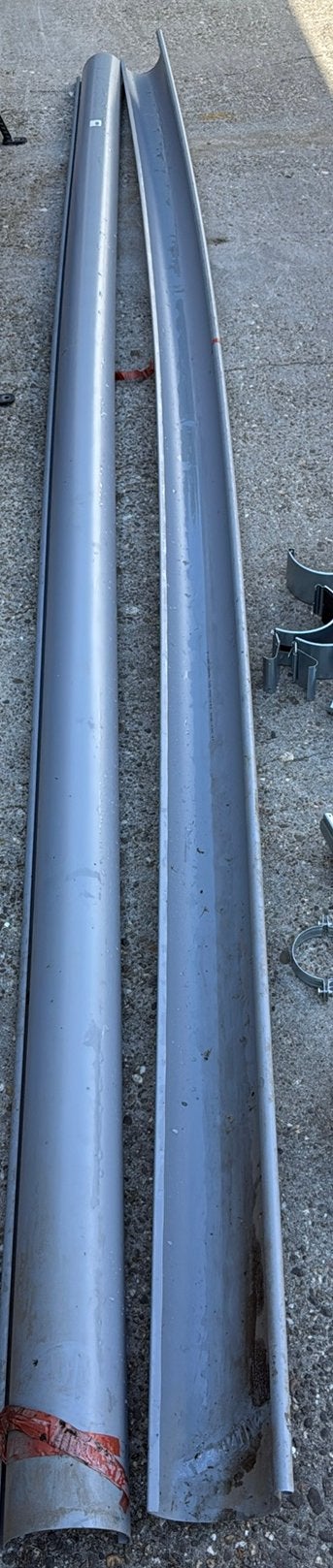 2 stuks Mastgoot 125 Extra L400 K01 - PVC Dakgoot, Doe-het-zelf en Verbouw, Buizen en Afvoer, Ophalen, Pvc, 2 tot 4 meter, Nieuw