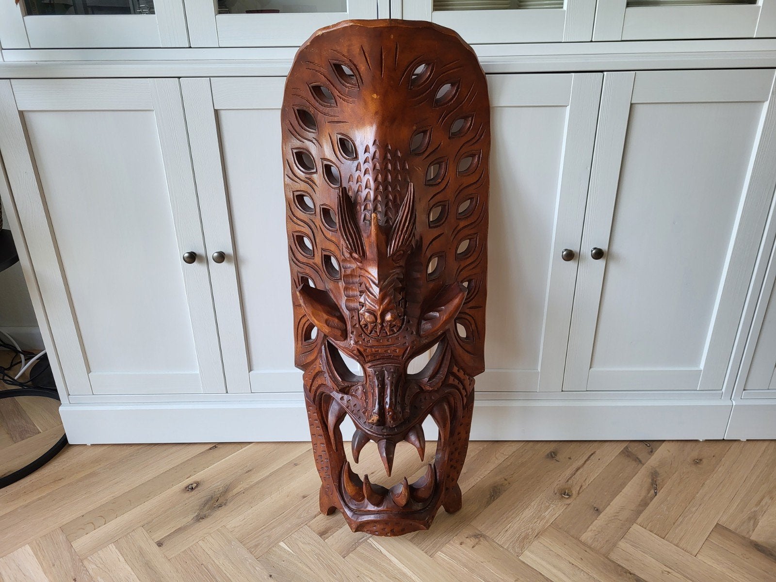 Houten masker Indonesisch, Ophalen, Houtsnijwerk, Handgemaakt, Hout