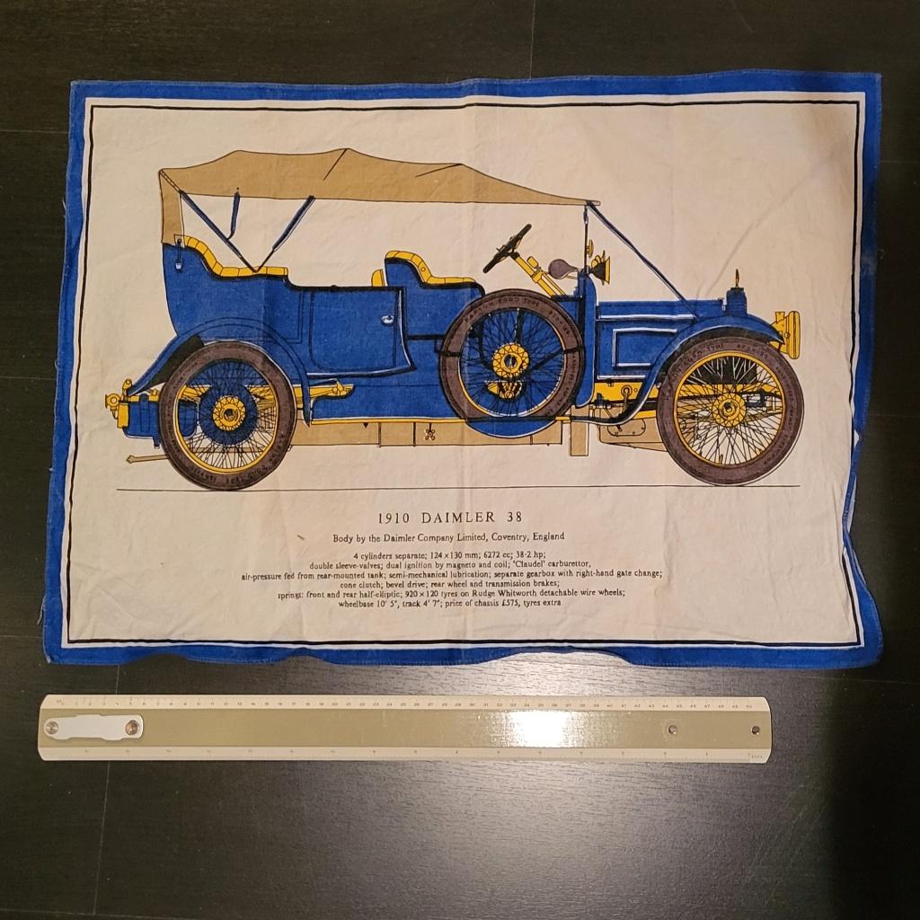 Vintage Daimler Touring 38 uit 1910, historische auto, print, Verzamelen, Retro, Ophalen of Verzenden, Huis en Inrichting