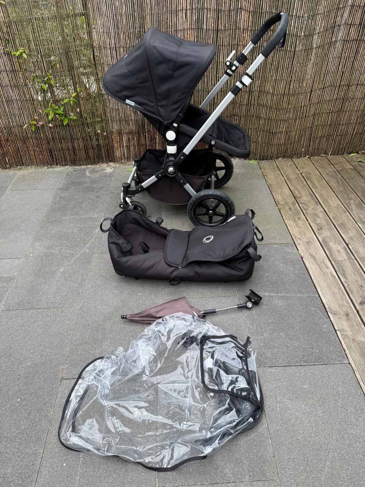 Bugaboo Cameleon 3 zwart met accessoires, Ophalen, Zo goed als nieuw, Bugaboo, Duowagen