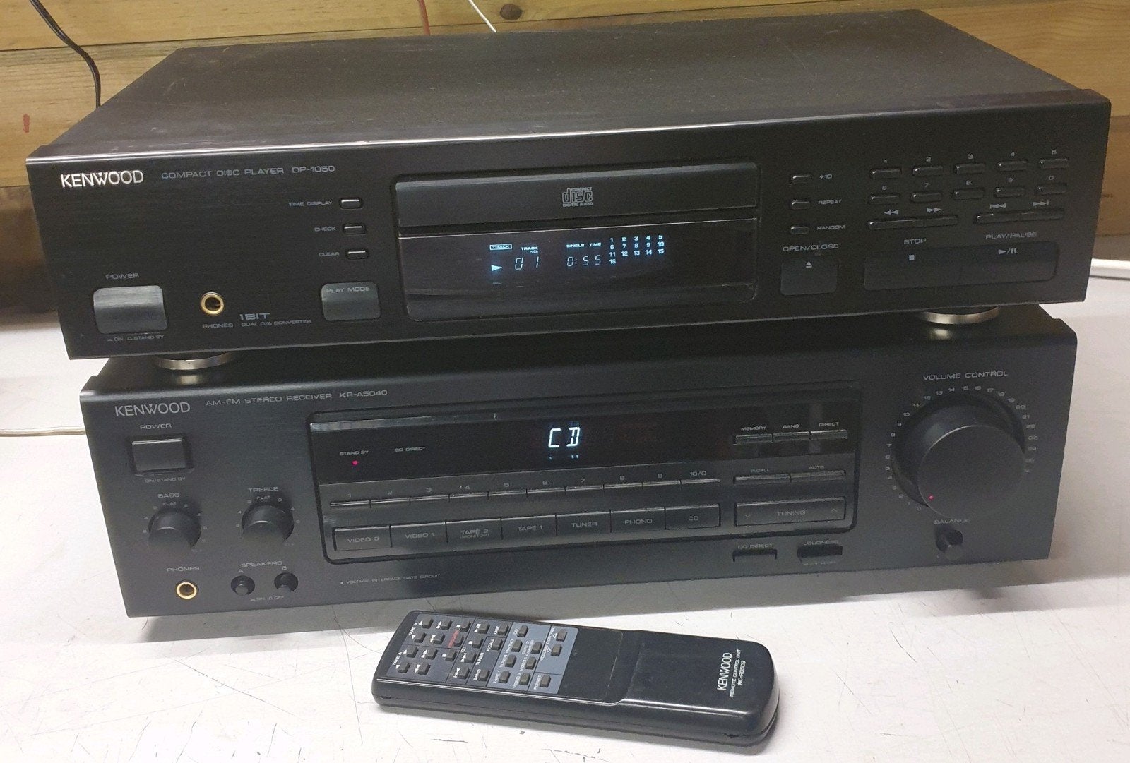 Kenwood set receiver kr-a5040 + cd speler dp-1050 + remote, Ophalen of Verzenden