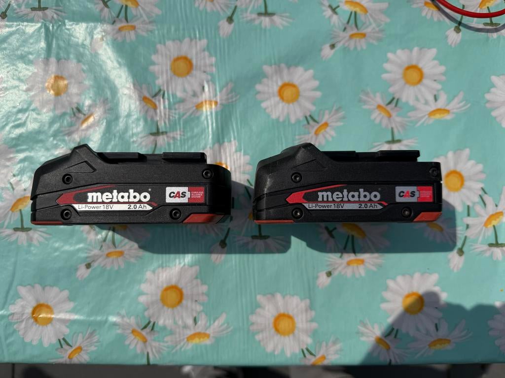Nieuwe Metabo Accu's 18V Li-Power 2.0 Ah (2 stuks), Ophalen of Verzenden, Zo goed als nieuw, Boor- en Schroefmachine