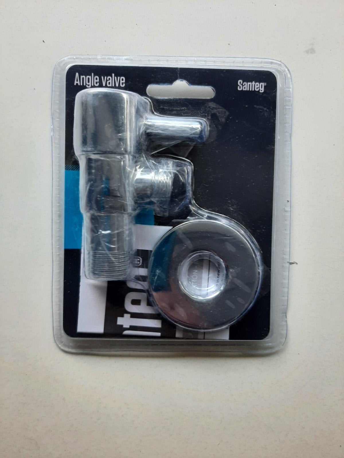 santeg hoekstopkraan 1/2"  3/8", Doe-het-zelf en Verbouw, Sanitair, Ophalen, Nieuw, Chroom, Overige typen