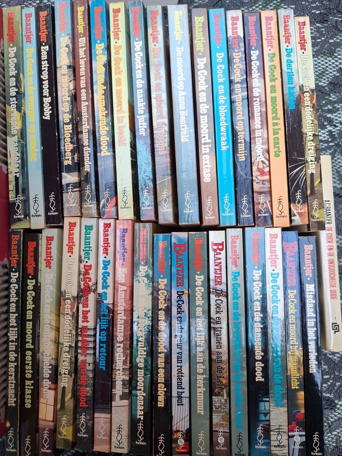 35 Baantjer pocketboeken - Uitgeverij Fontein, Ophalen of Verzenden, Gelezen, A.C. Baantjer