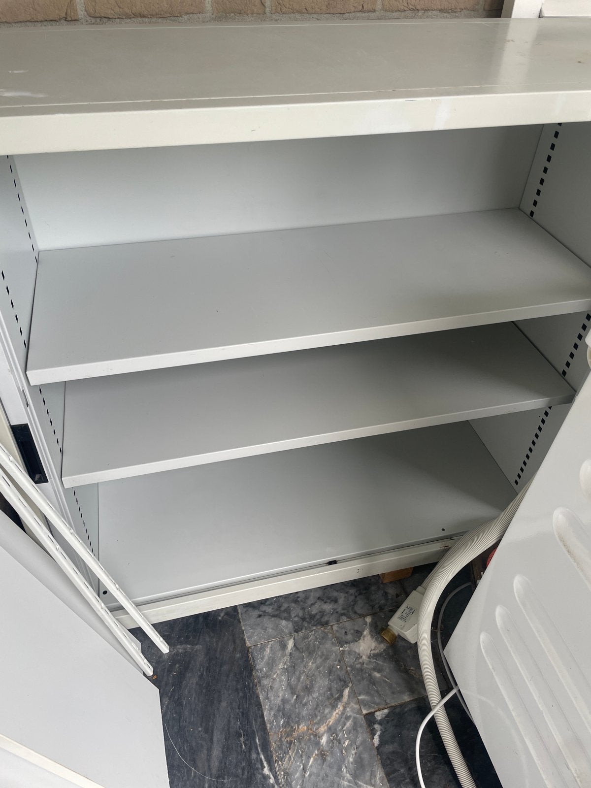 Metalen archiefkast met roldeur en slot, Huis en Inrichting, Gebruikt, 100 tot 150 cm, 100 tot 150 cm, Ophalen of Verzenden