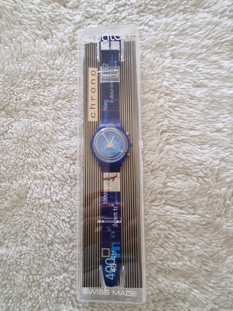 7 x Swatch Chrono Horloge -NOS box papers, Kunststof, Polshorloge, Swatch, Nieuw