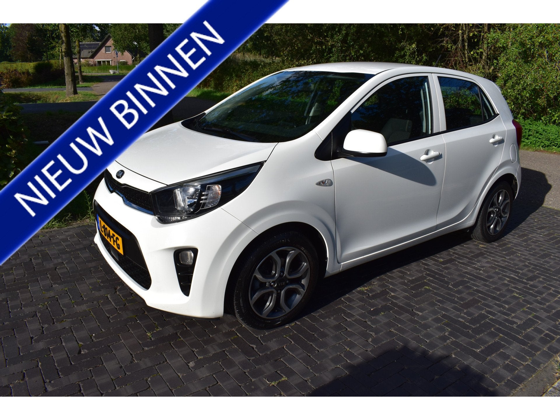 Kia Picanto 1.0 DPi ComfortLine '21 AUTOMAAT NIEUWSTAAT!, Auto's, 877 kg, Gebruikt, 4 stoelen, Wit