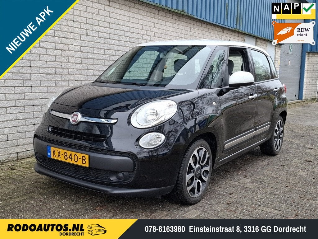 Fiat 500L 0.9 TwinAir Pop Airco/Cruise/Boekjes ✅, Auto's, Fiat, 21 km/l, Gebruikt, Euro 6, Zwart