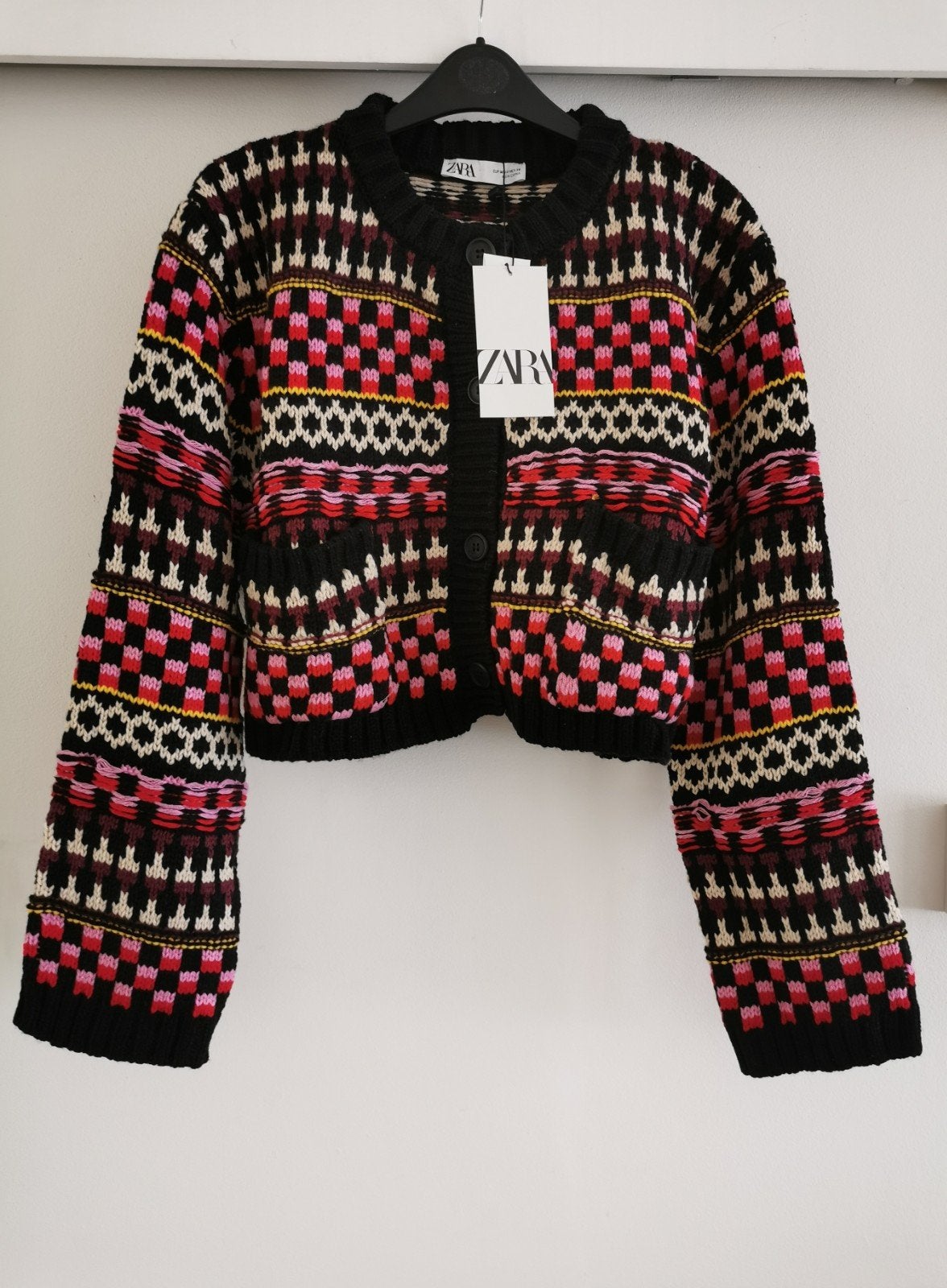 ZARA jacquard vest mt. M, Maat 38/40 (M), Zara, Nieuw, Meerkleurig