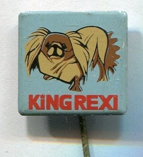 Pekinees KING REXI blik honden speldje ( N_067a), Verzenden, Nieuw, Dier of Natuur, Speldje of Pin