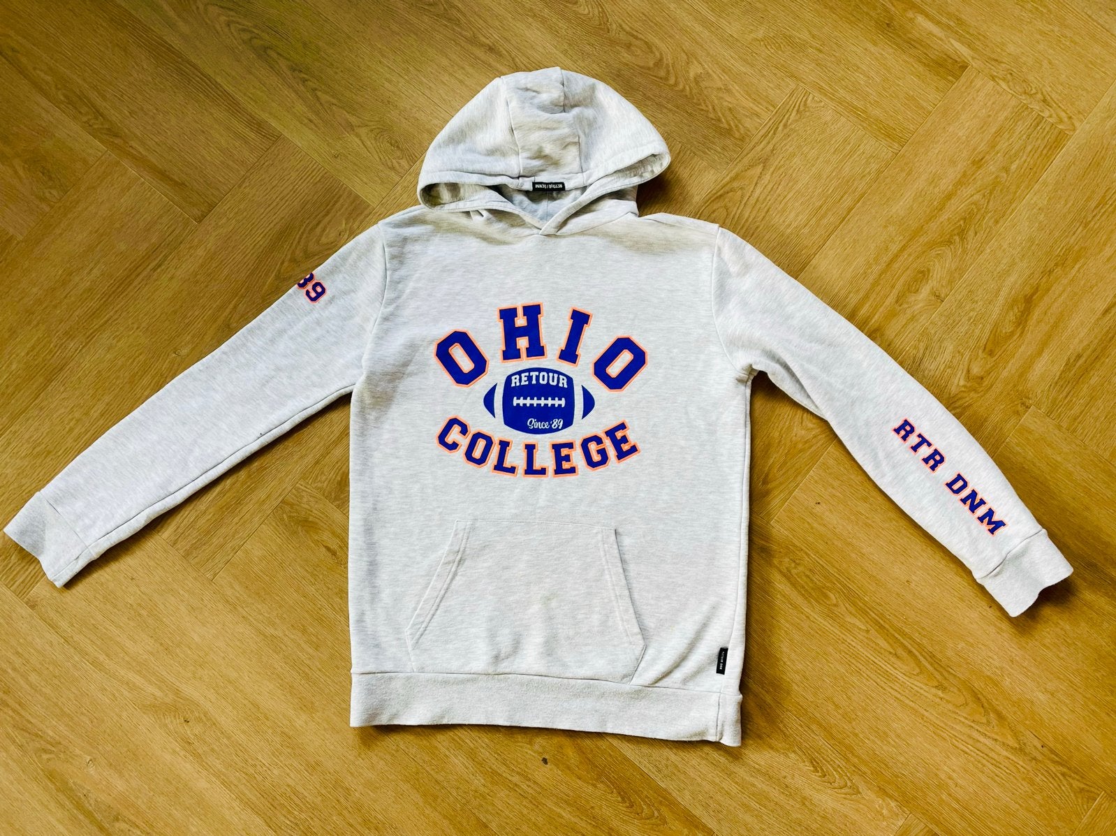 Retour hoodie grijs Ohio College maat 146, Verzenden, Zo goed als nieuw, Jongen of Meisje, Trui of Vest