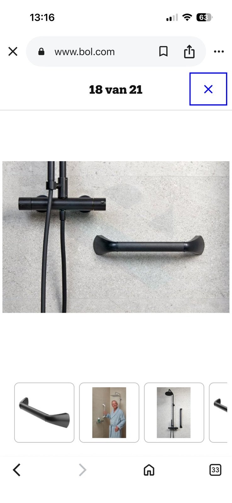 Wandbeugel voor in douche toilet of bad, Diversen, Verpleegmiddelen, Ophalen of Verzenden