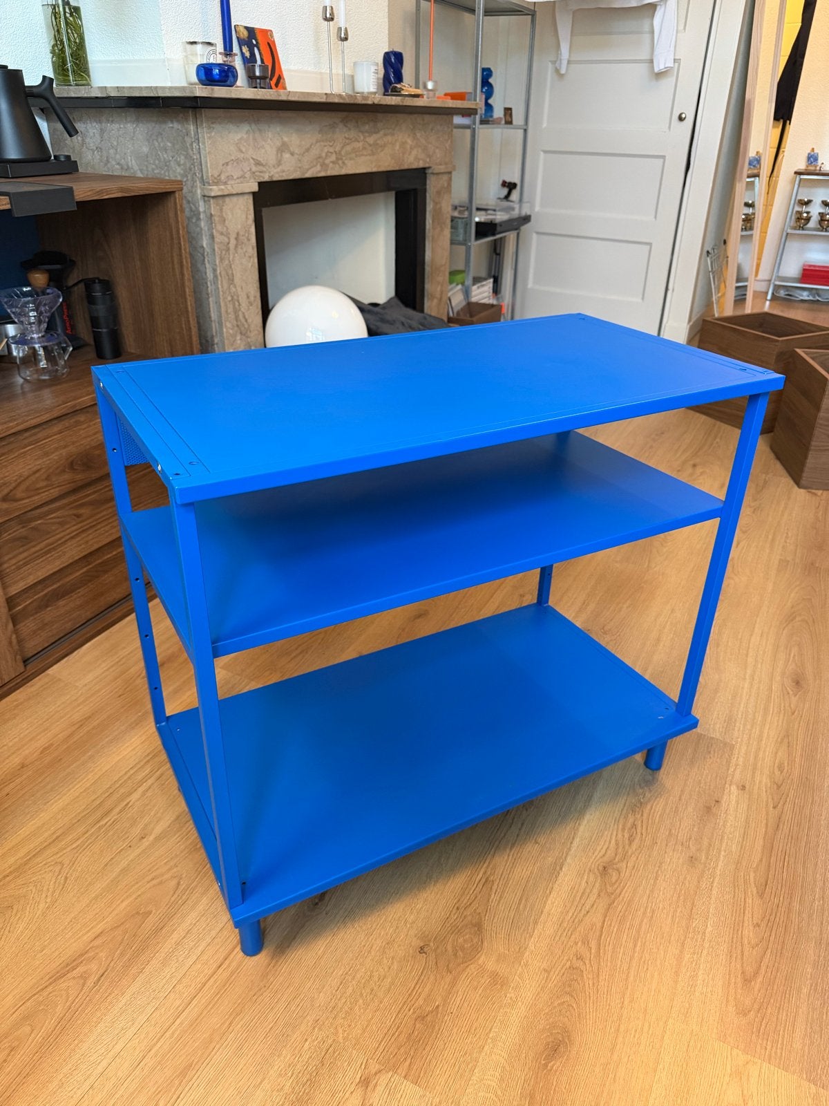 IKEA Platsa Kastje met verstelbare pootjes - Blauw, Ophalen, Gebruikt