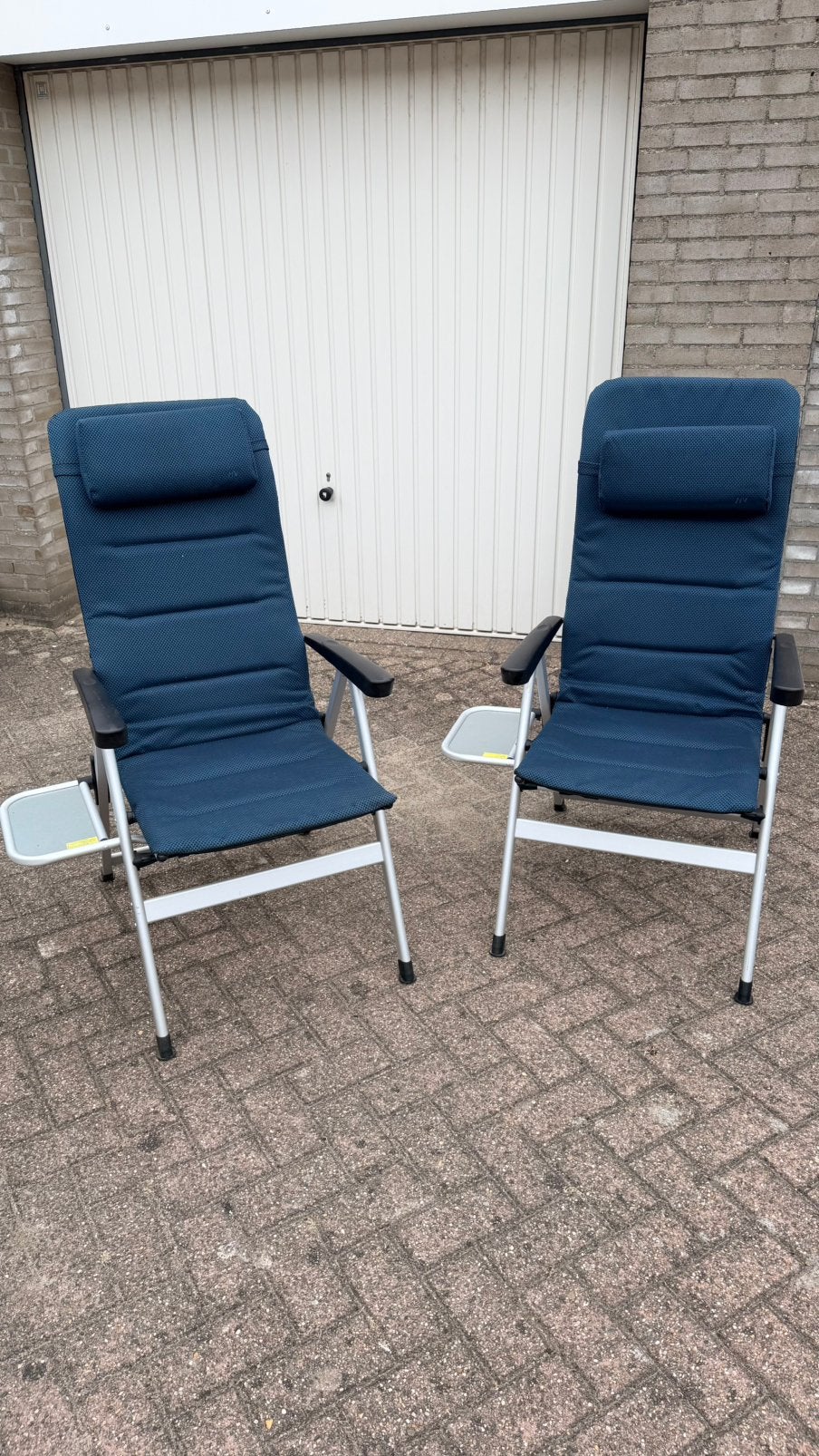 2 zgan tuin/campingstoelen koopje, Caravans en Kamperen, Ophalen, Zo goed als nieuw, Campingstoel