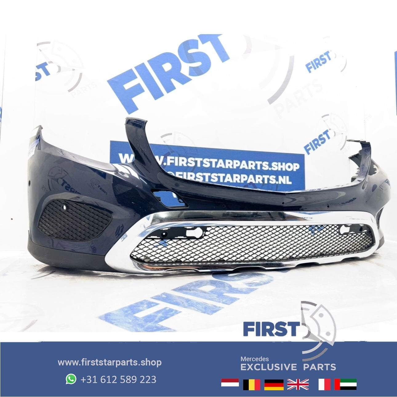 W253 VOORBUMPER ZWART WIT GRIJS GLC PRE-FACELIFT BUMPER orig, Gebruikt, -, Voor, Ophalen of Verzenden